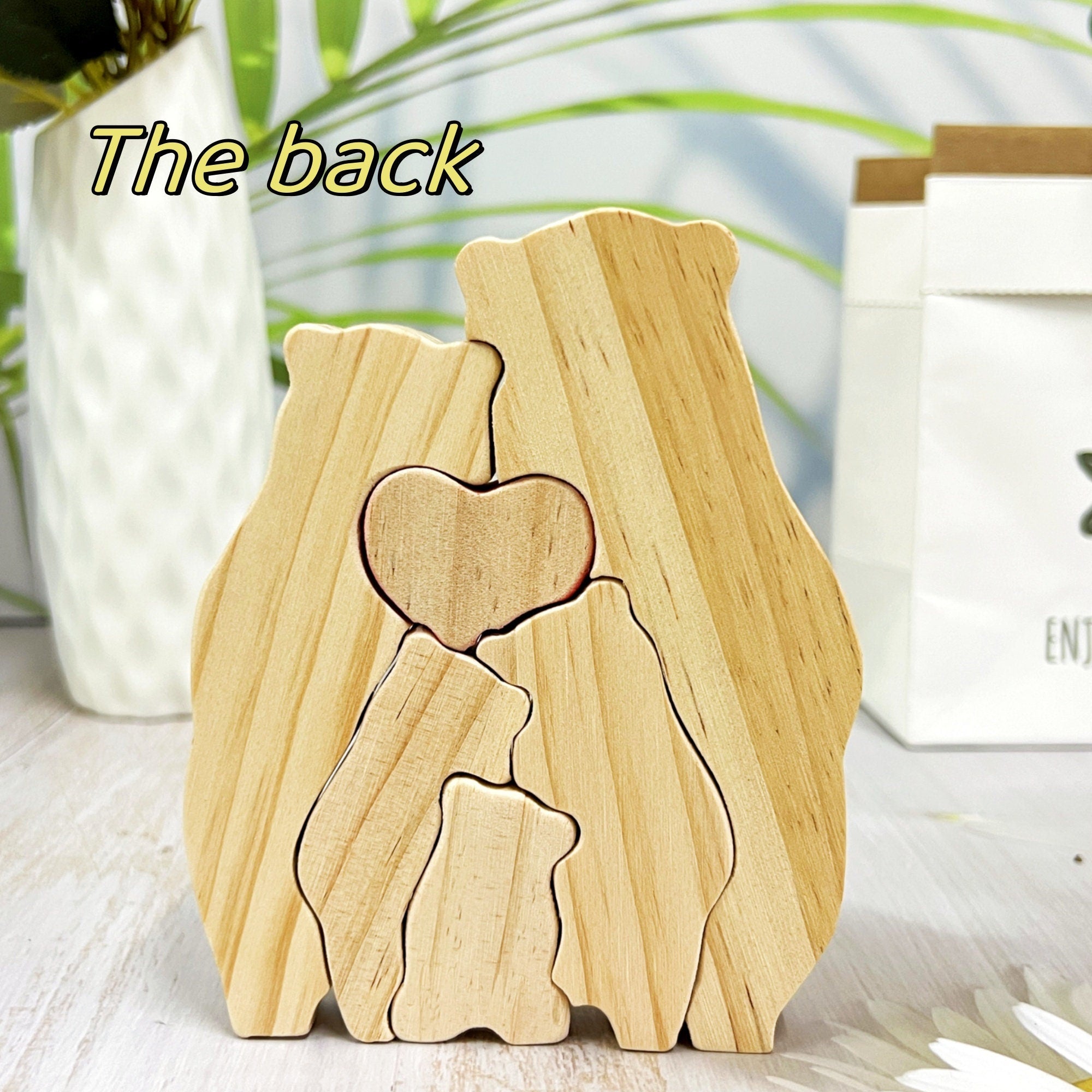 Personalized Family Wooden Hug Bears Puzzle