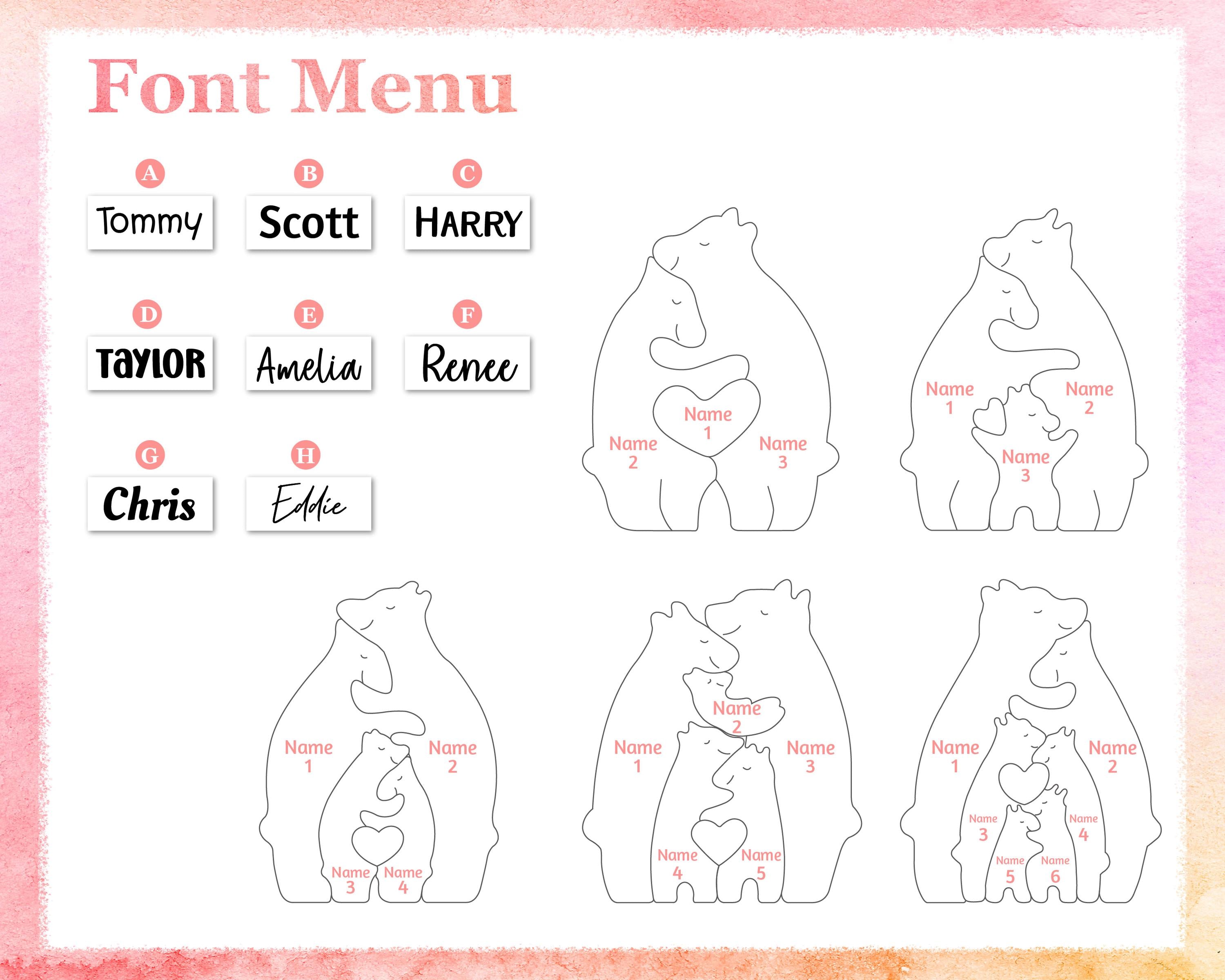 Custom Wooden Bear Puzzle - Gift for Couple