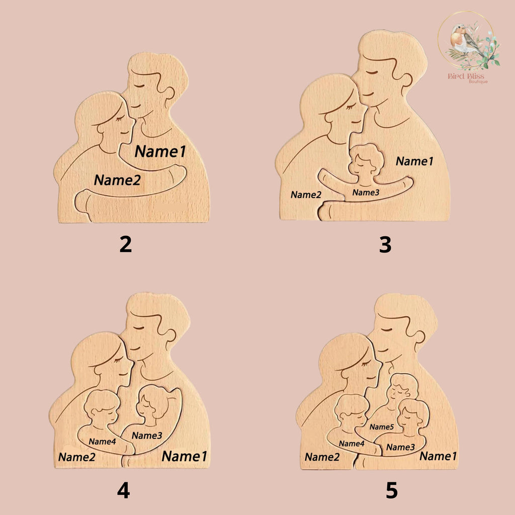 Custom Engraved Family Name Puzzle