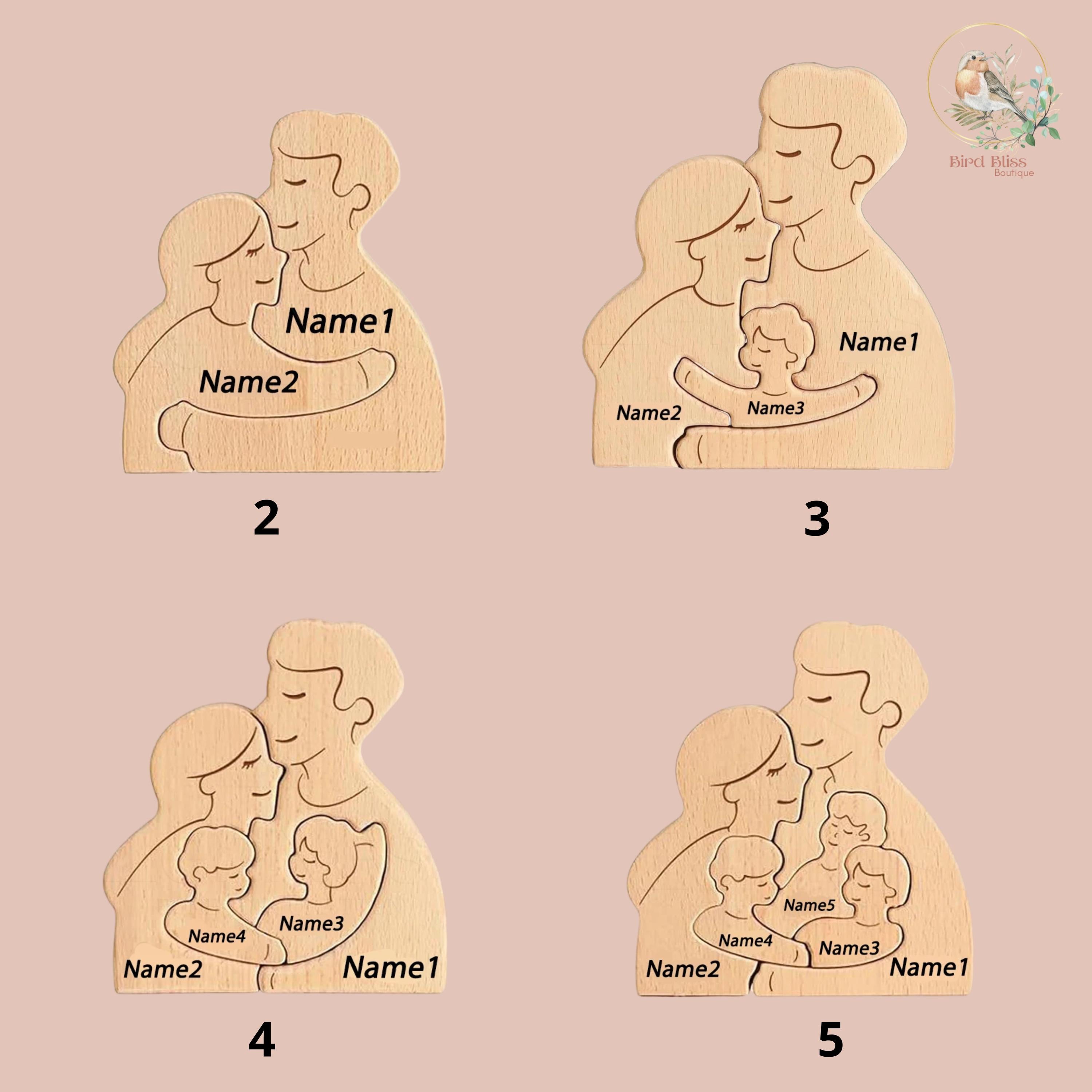 Custom Engraved Family Name Puzzle