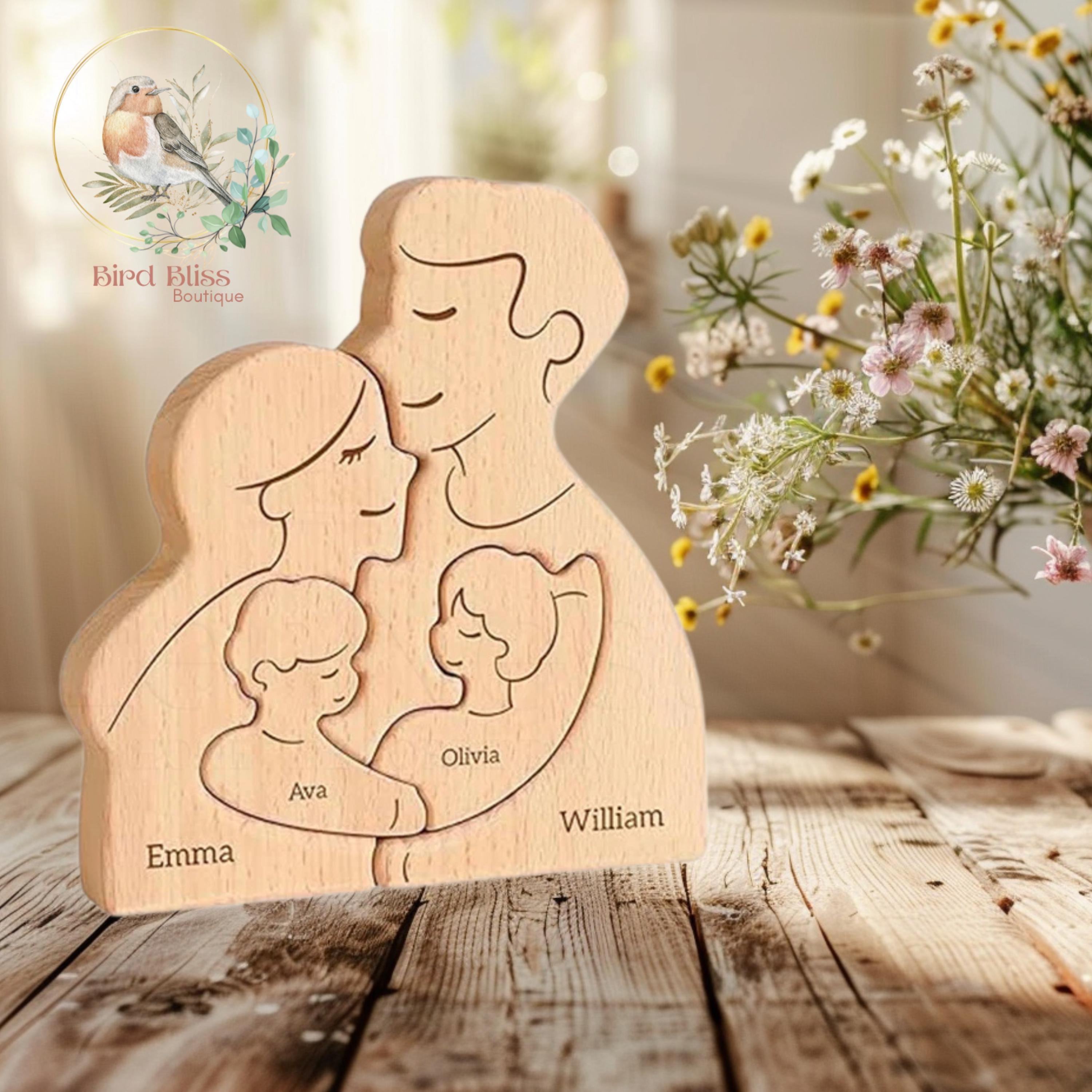 Custom Engraved Family Name Puzzle