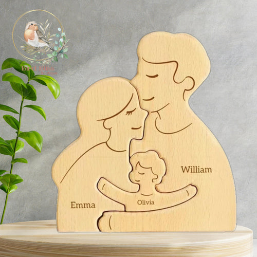 Custom Engraved Family Name Puzzle
