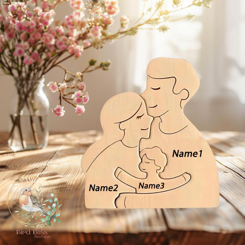 Custom Engraved Family Name Puzzle