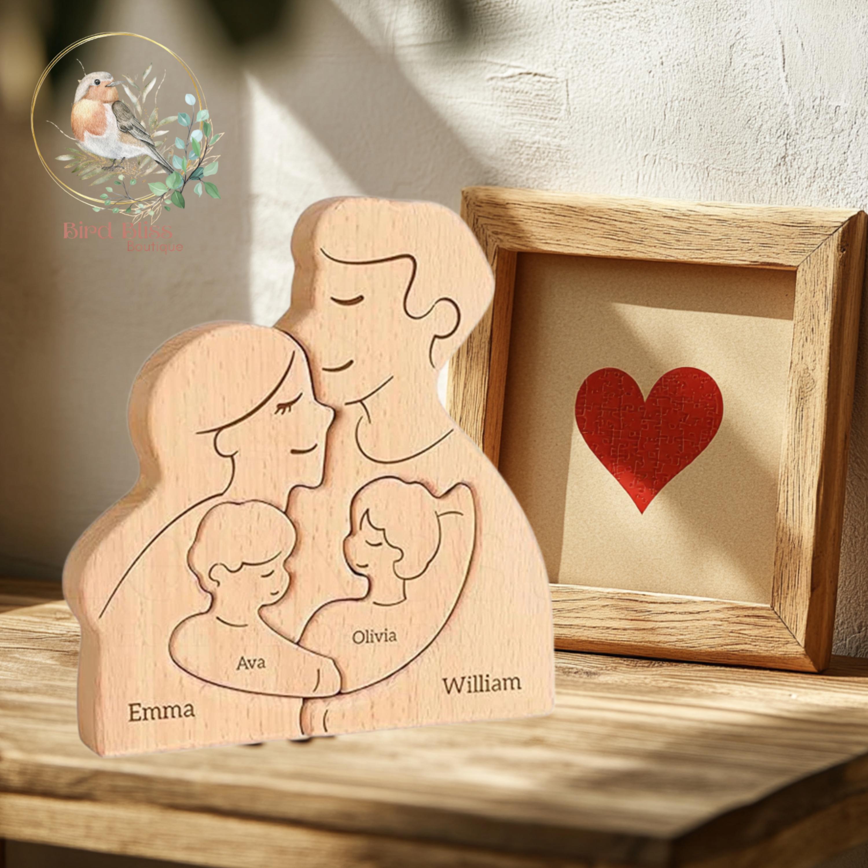 Custom Engraved Family Name Puzzle
