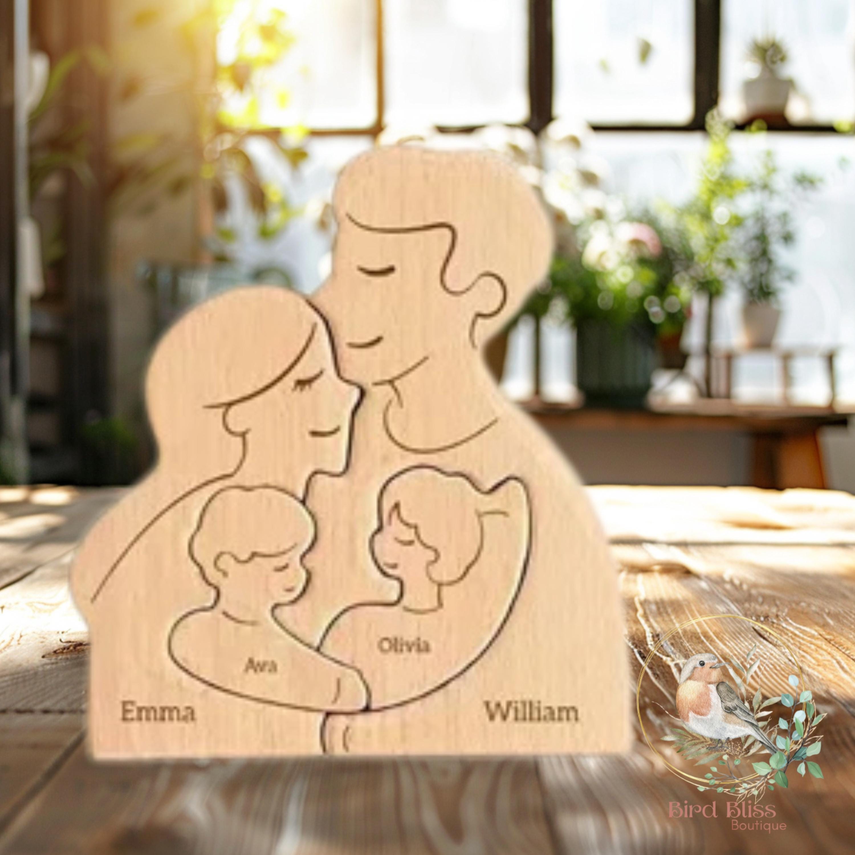 Custom Engraved Family Name Puzzle