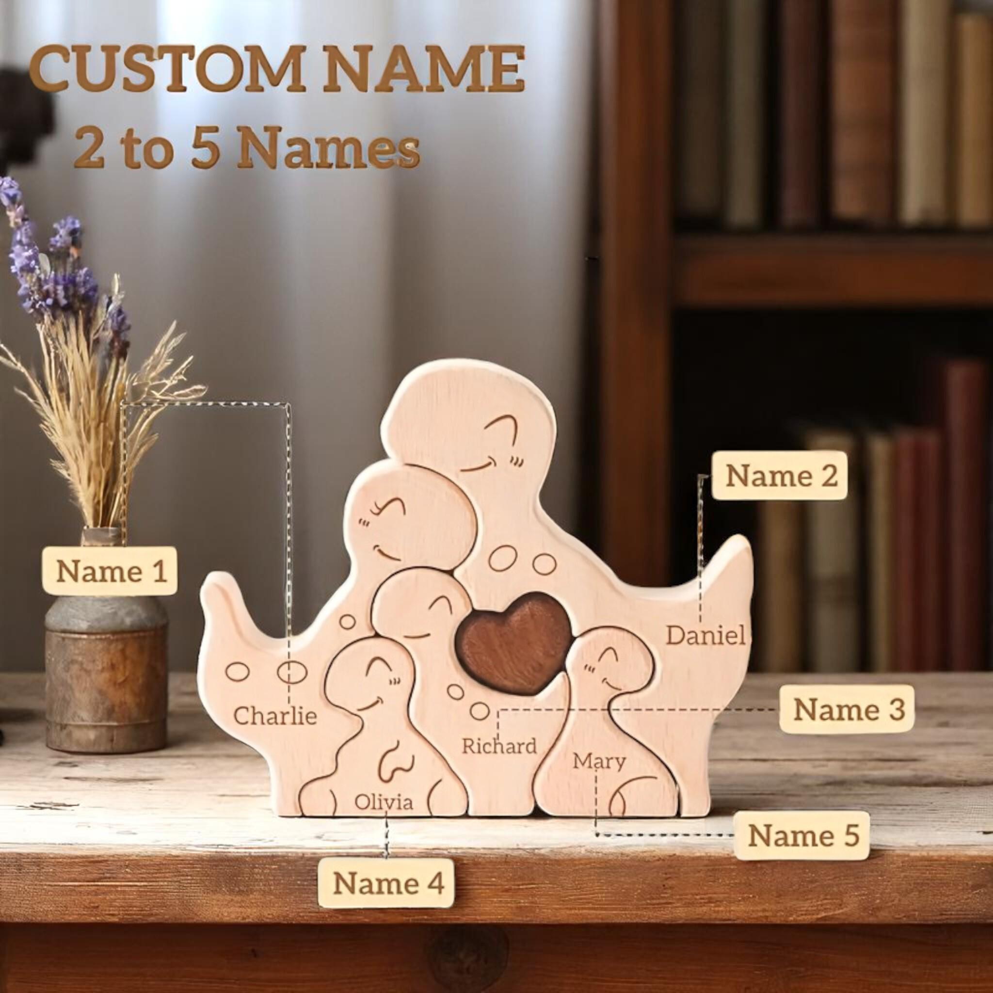 Personalized Dinosaur Family Puzzle