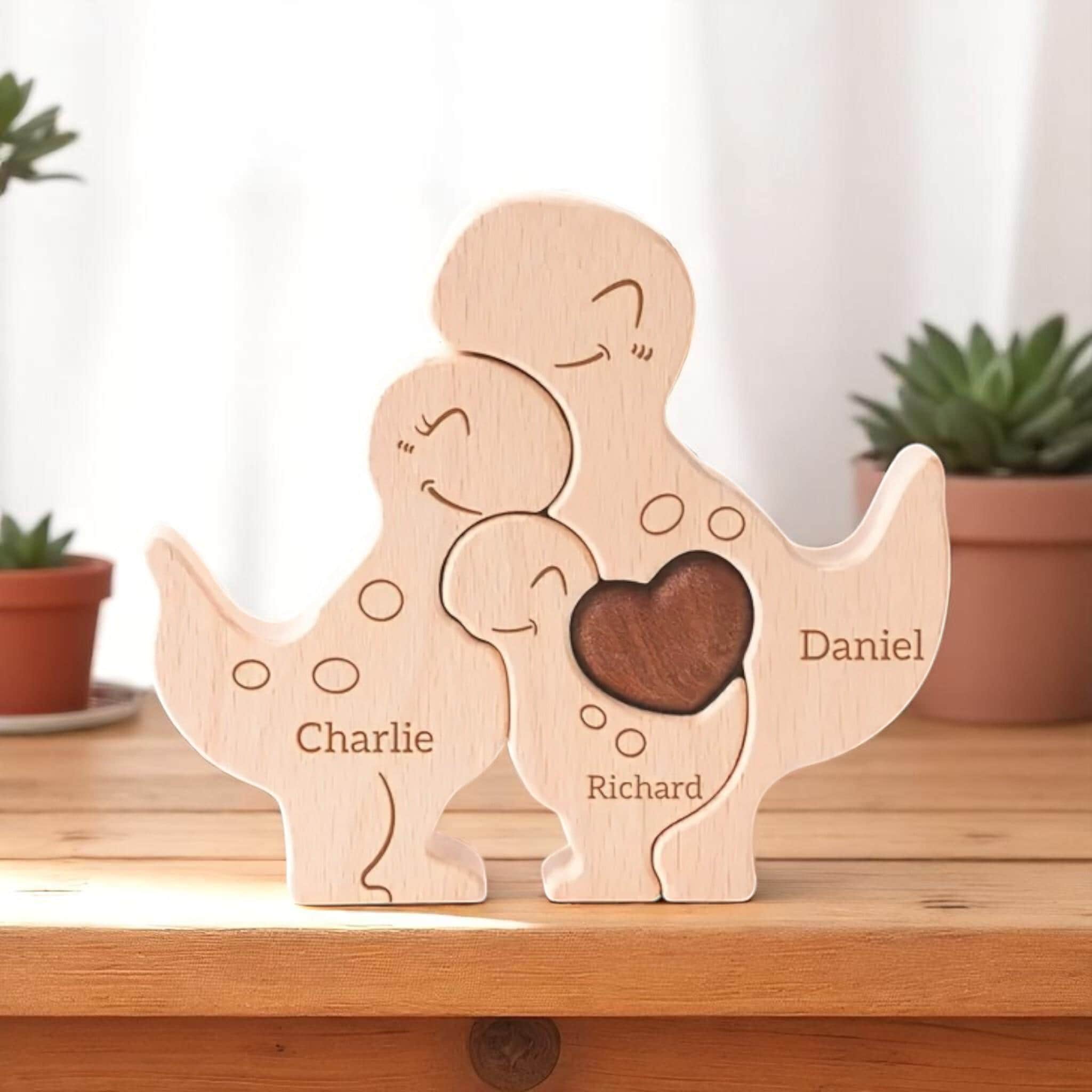 Personalized Dinosaur Family Puzzle
