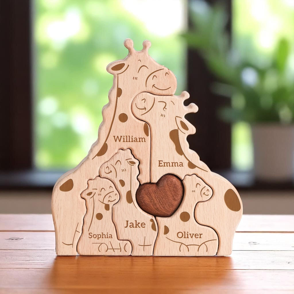 Personalized Giraffe Family Puzzle- Mothers Day Gift