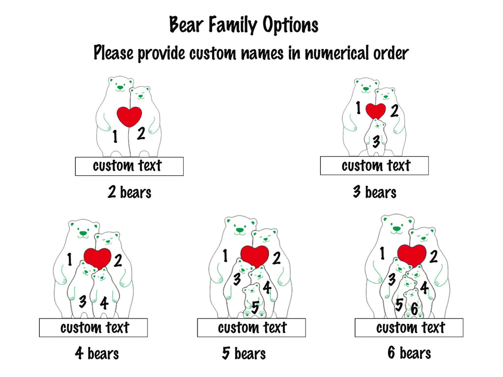Wooden bear family puzzle - Gift for kids