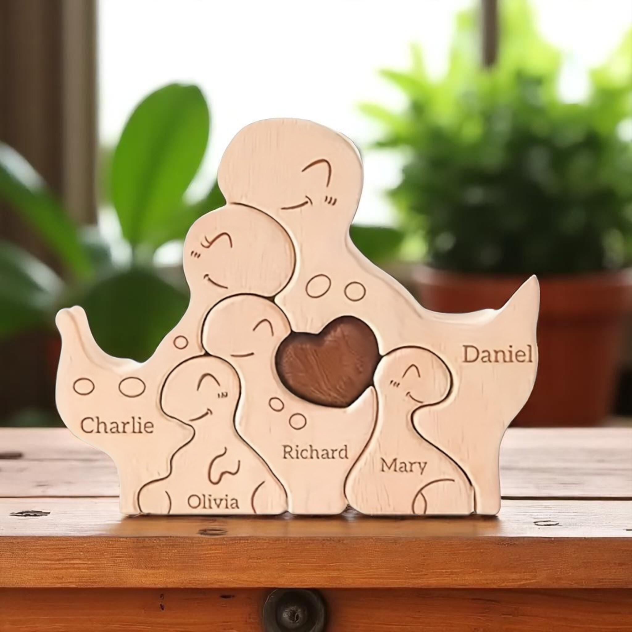 Personalized Dinosaur Family Puzzle