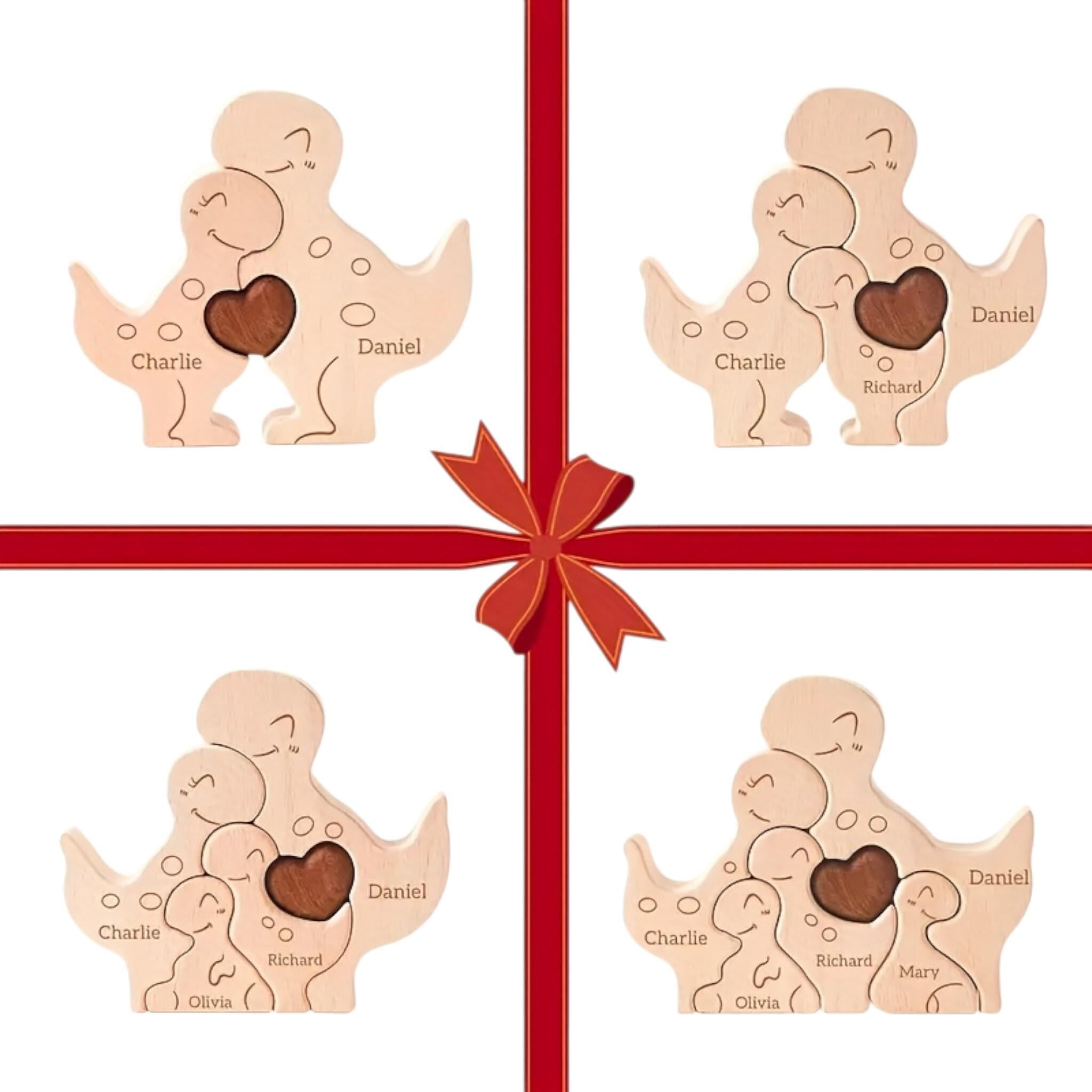 Personalized Dinosaur Family Puzzle