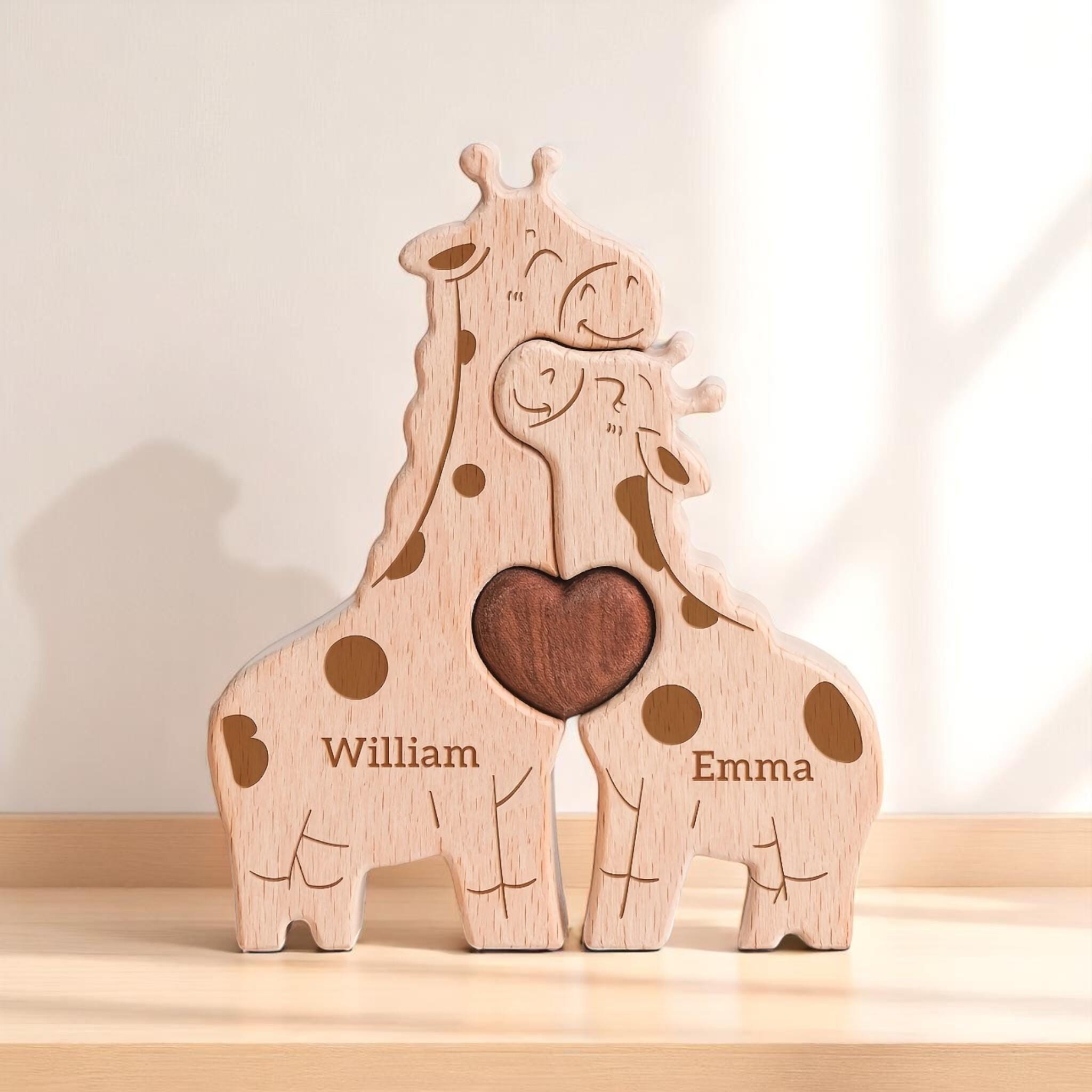 Personalized Giraffe Family Puzzle- Mothers Day Gift