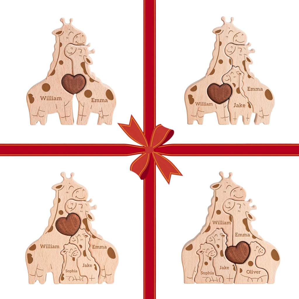 Personalized Giraffe Family Puzzle- Mothers Day Gift