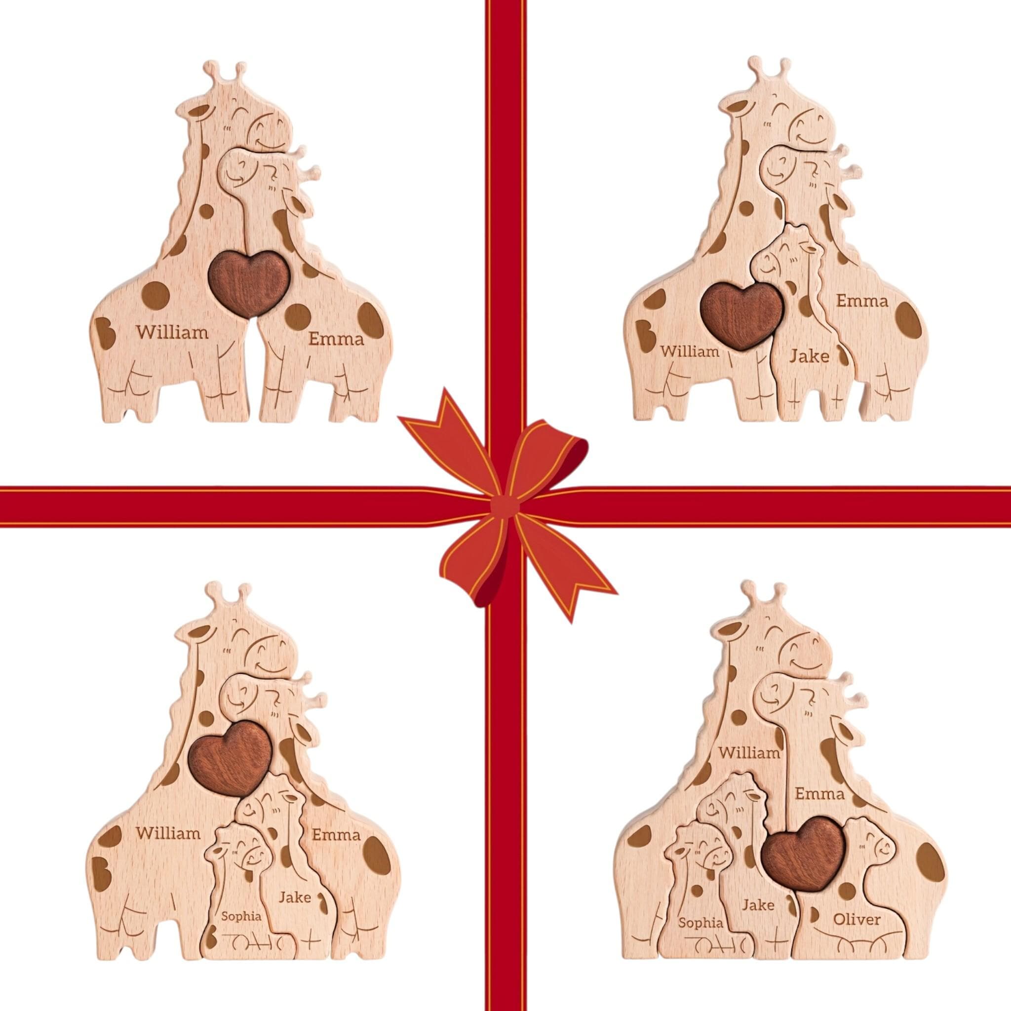 Personalized Giraffe Family Puzzle- Mothers Day Gift