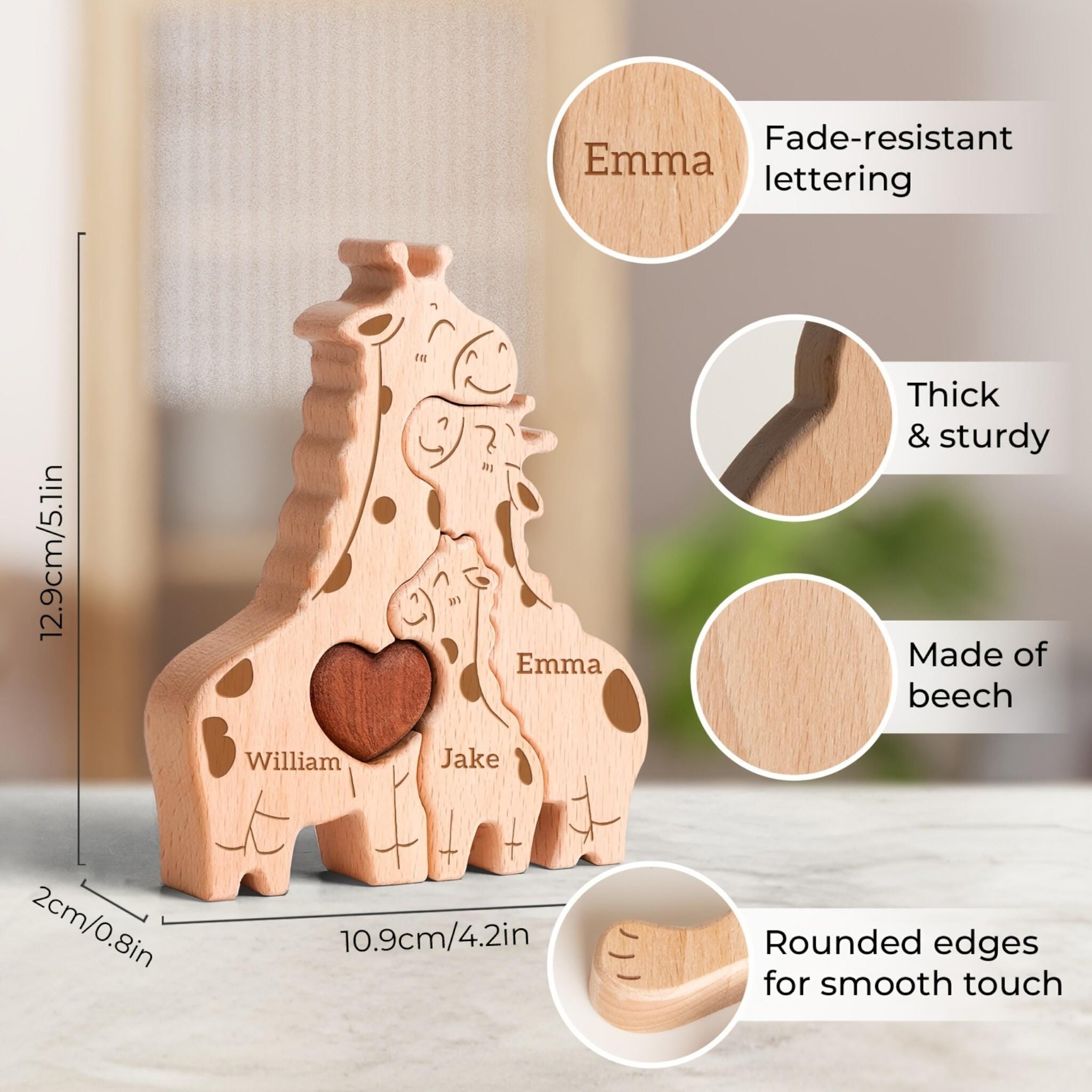 Personalized Giraffe Family Puzzle- Mothers Day Gift
