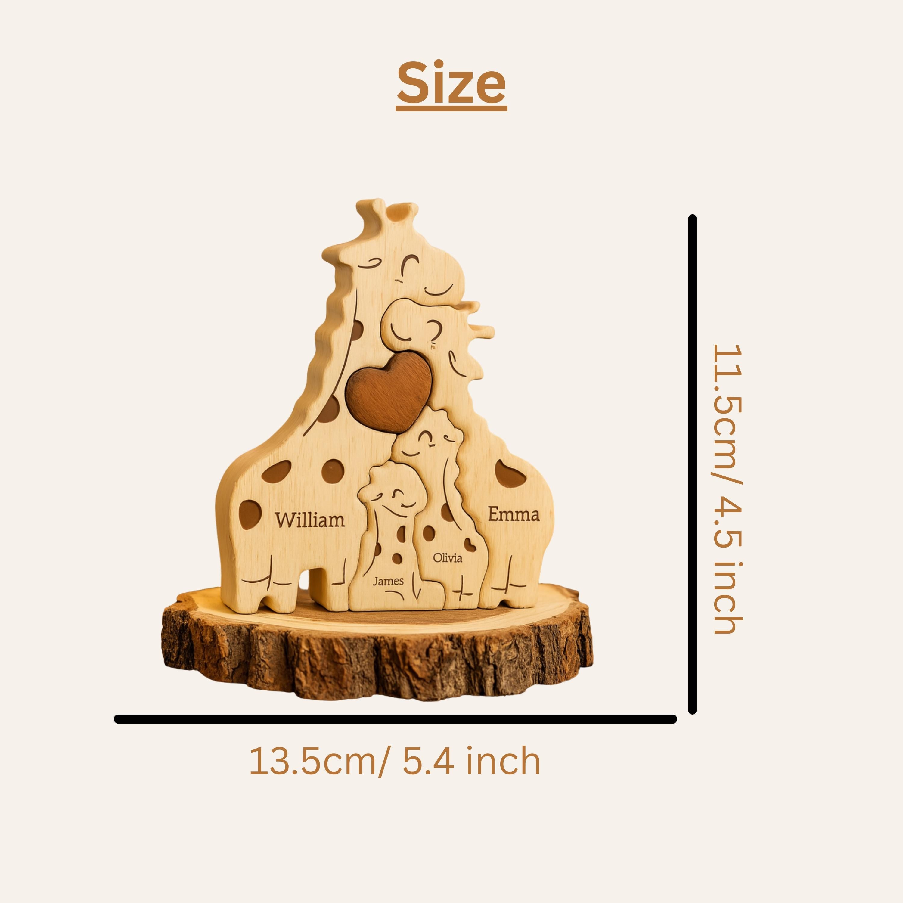 Personalized Safari Animal Keepsake Gift for Families