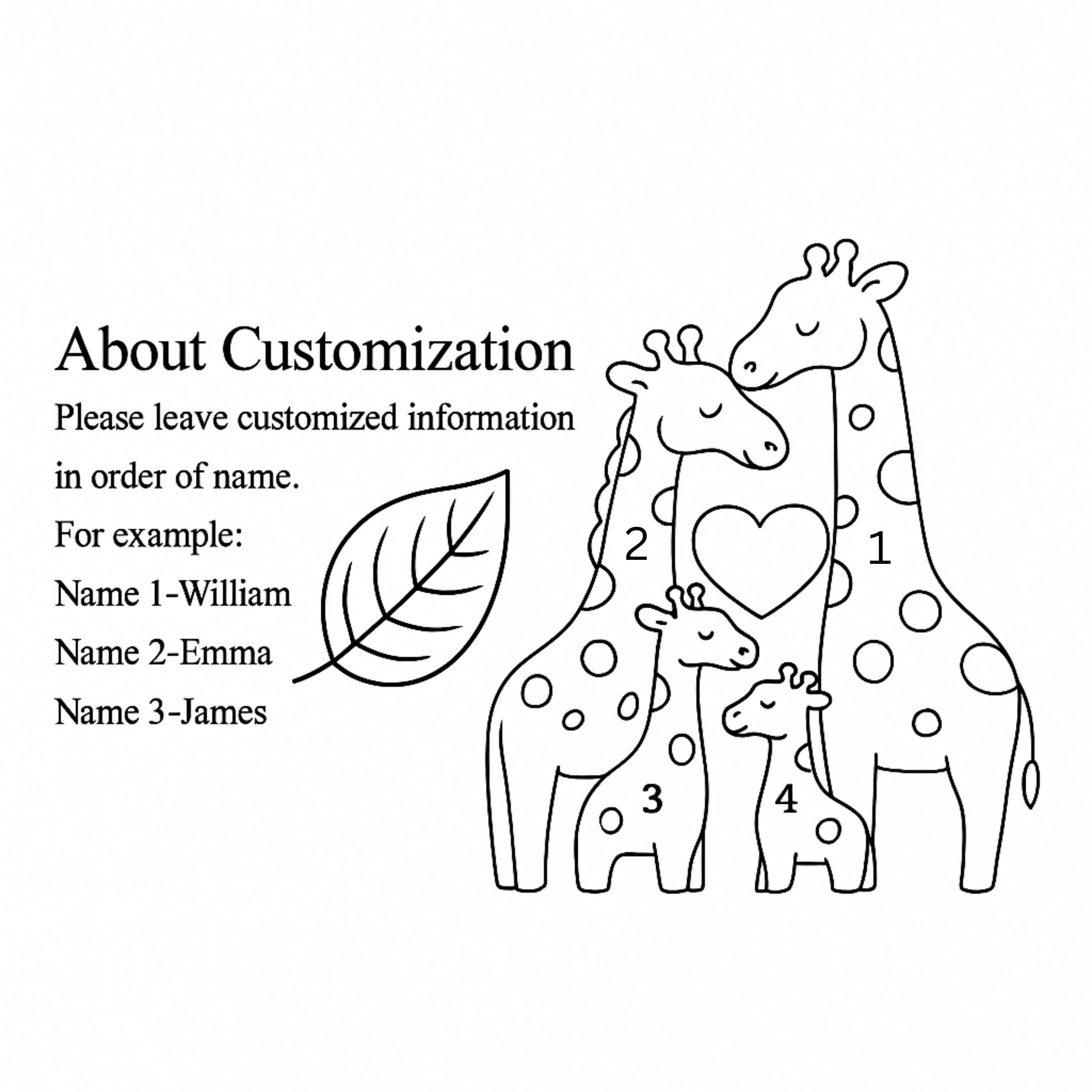 Personalized Safari Animal Keepsake Gift for Families