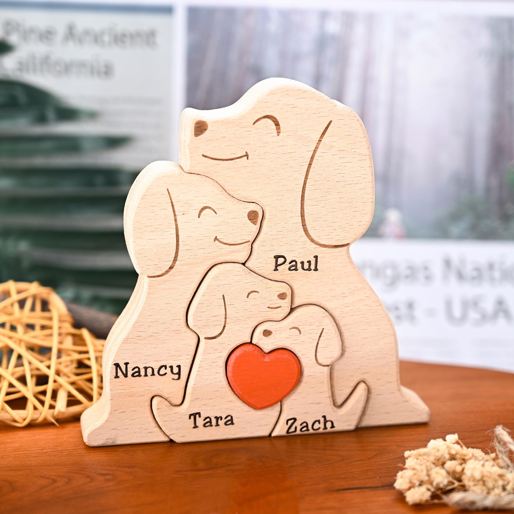 Custom Wooden Dog Puzzle