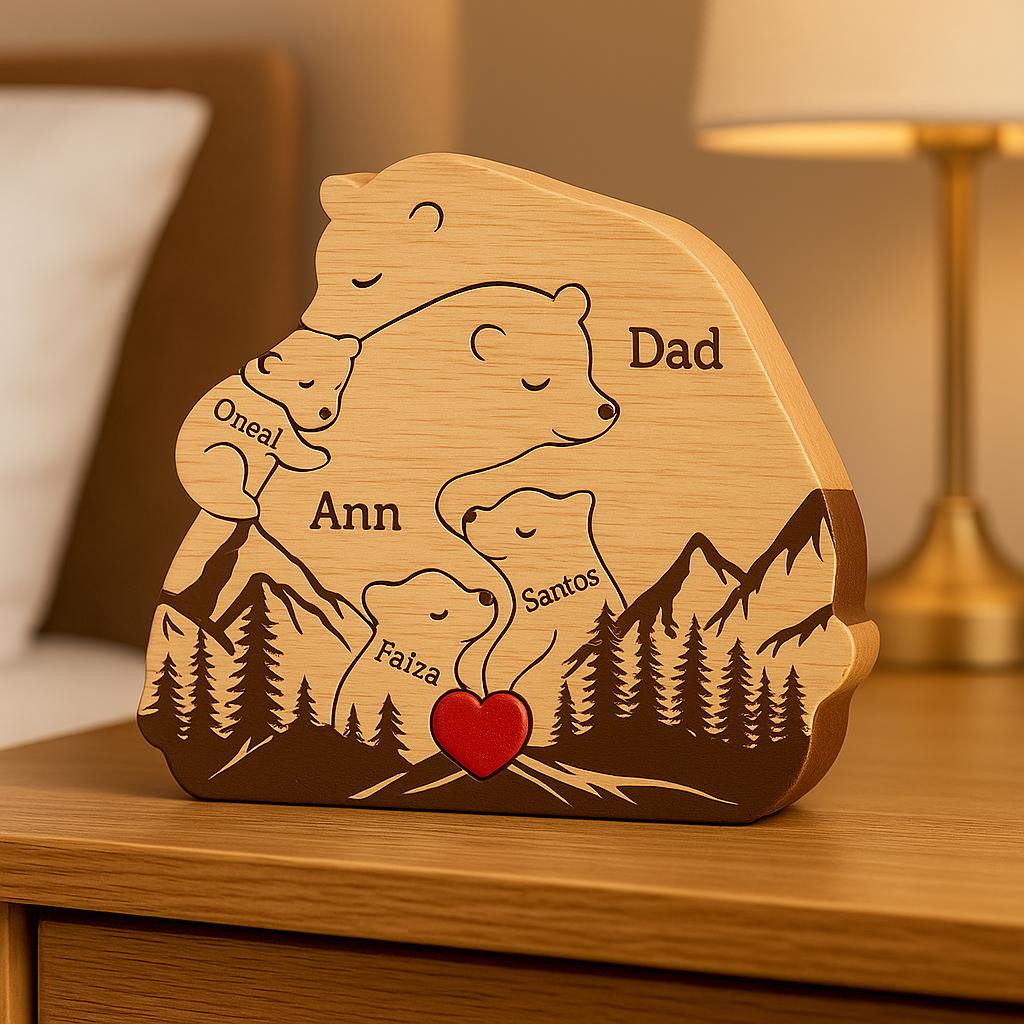 Personalized Hugging Bear Family New Version