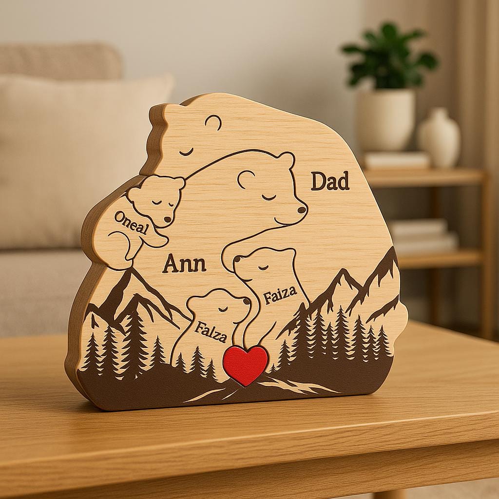 Personalized Hugging Bear Family New Version