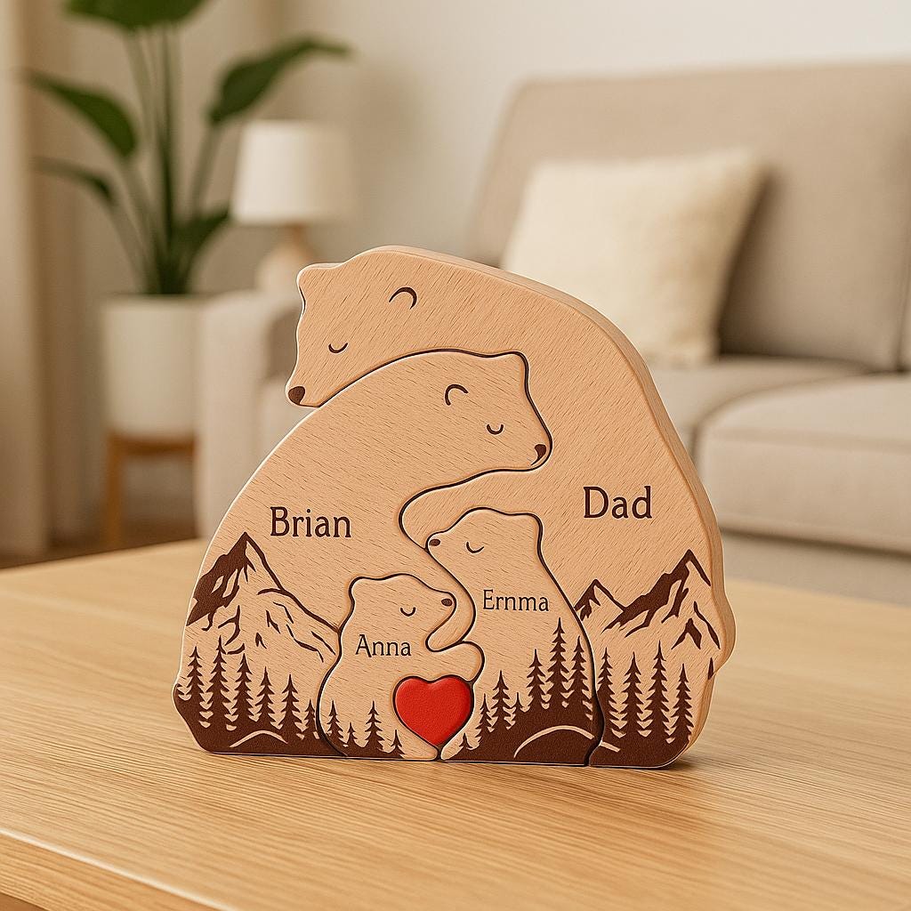 Personalized Hugging Bear Family New Version