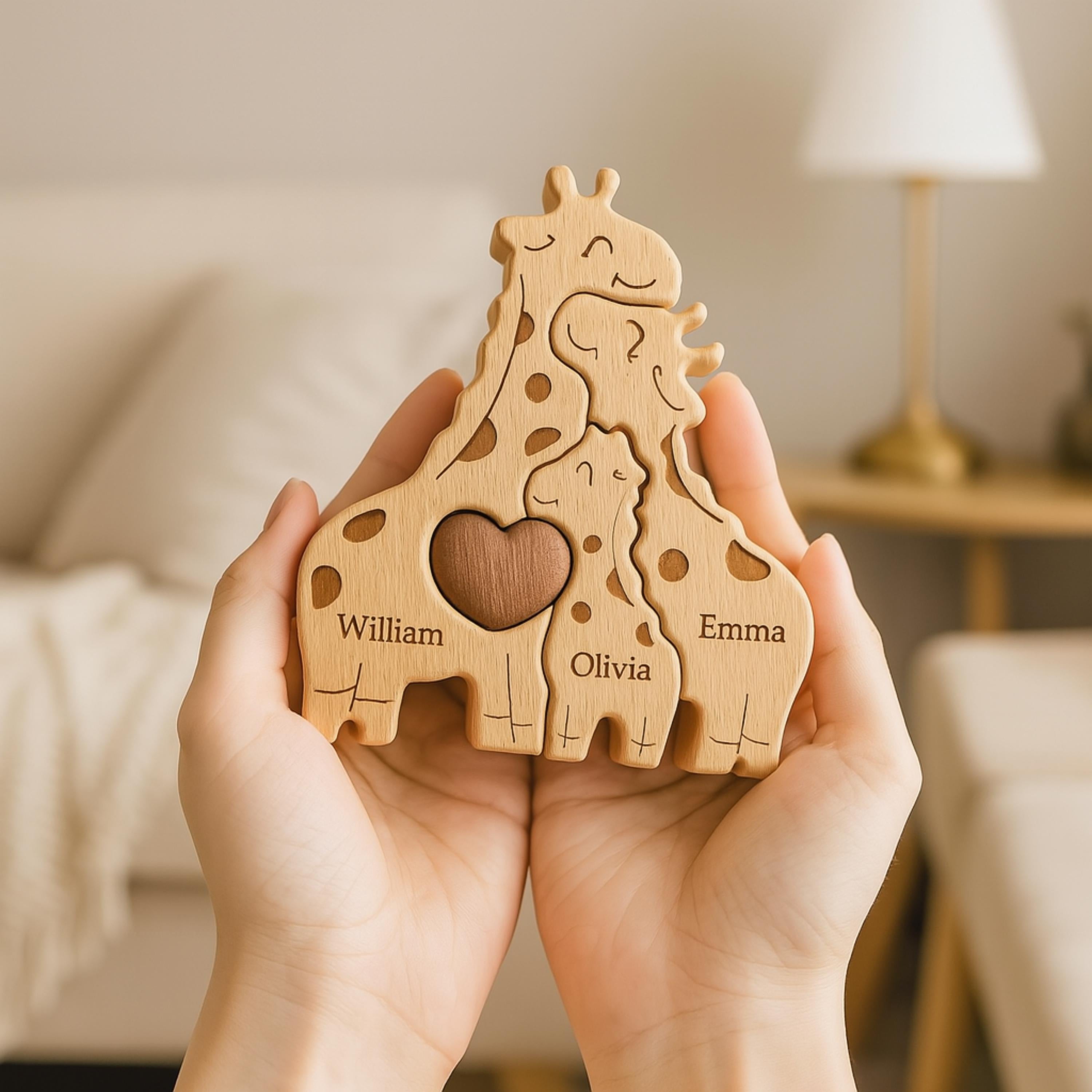 Personalized Safari Animal Keepsake Gift for Families