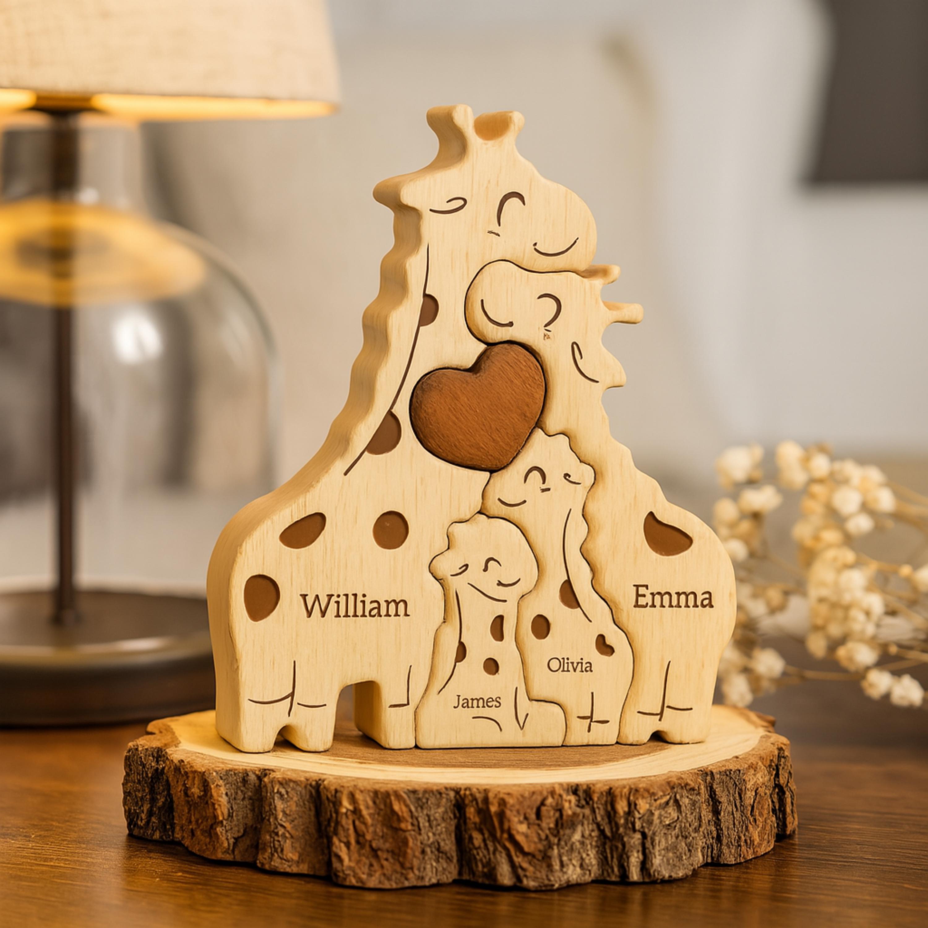 Personalized Safari Animal Keepsake Gift for Families