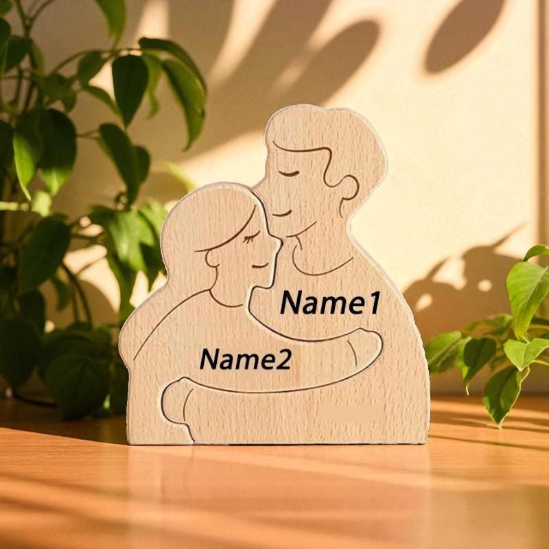 Personalized Family Puzzle Sign Wooden Home Décor