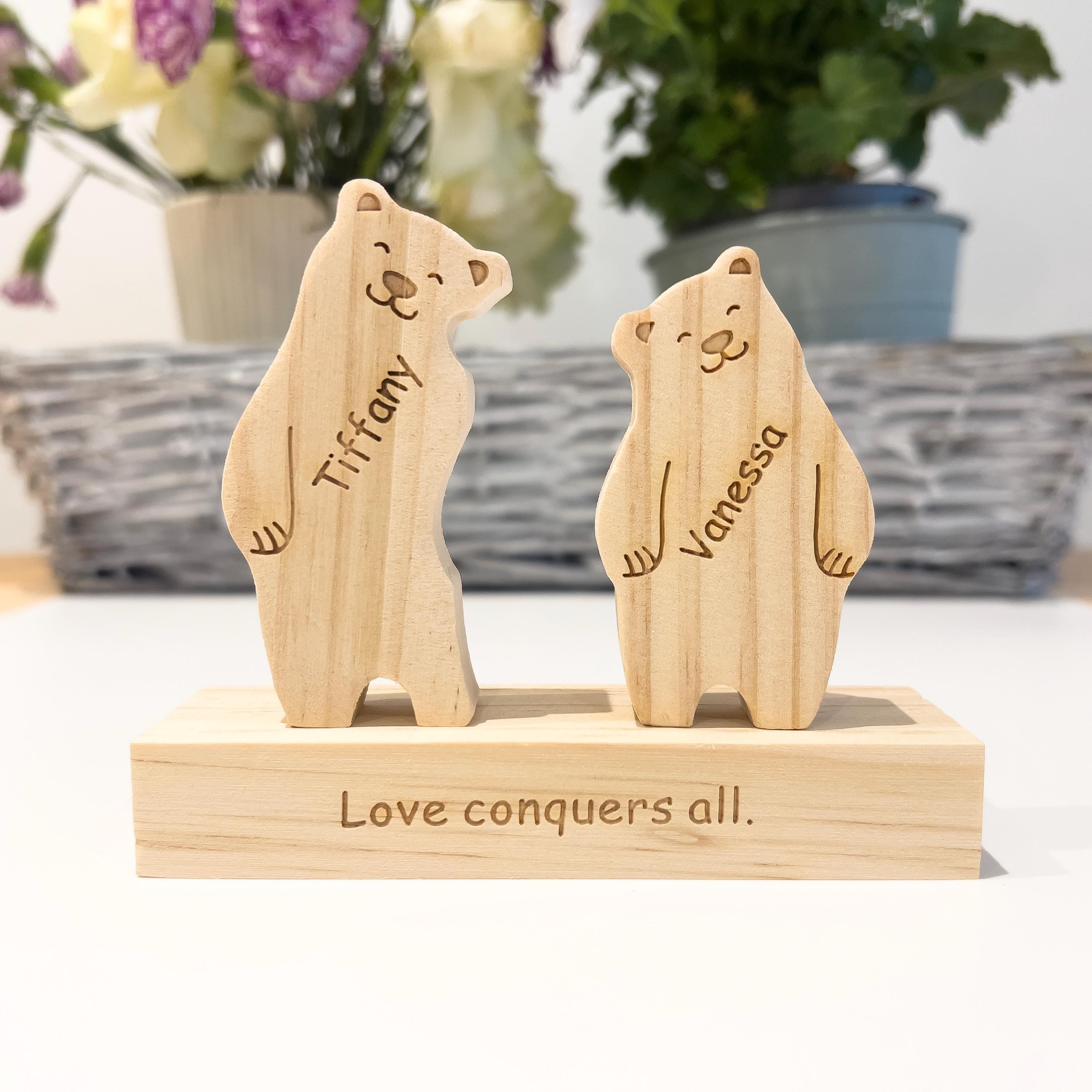 Wooden bear family puzzle - Gift for kids