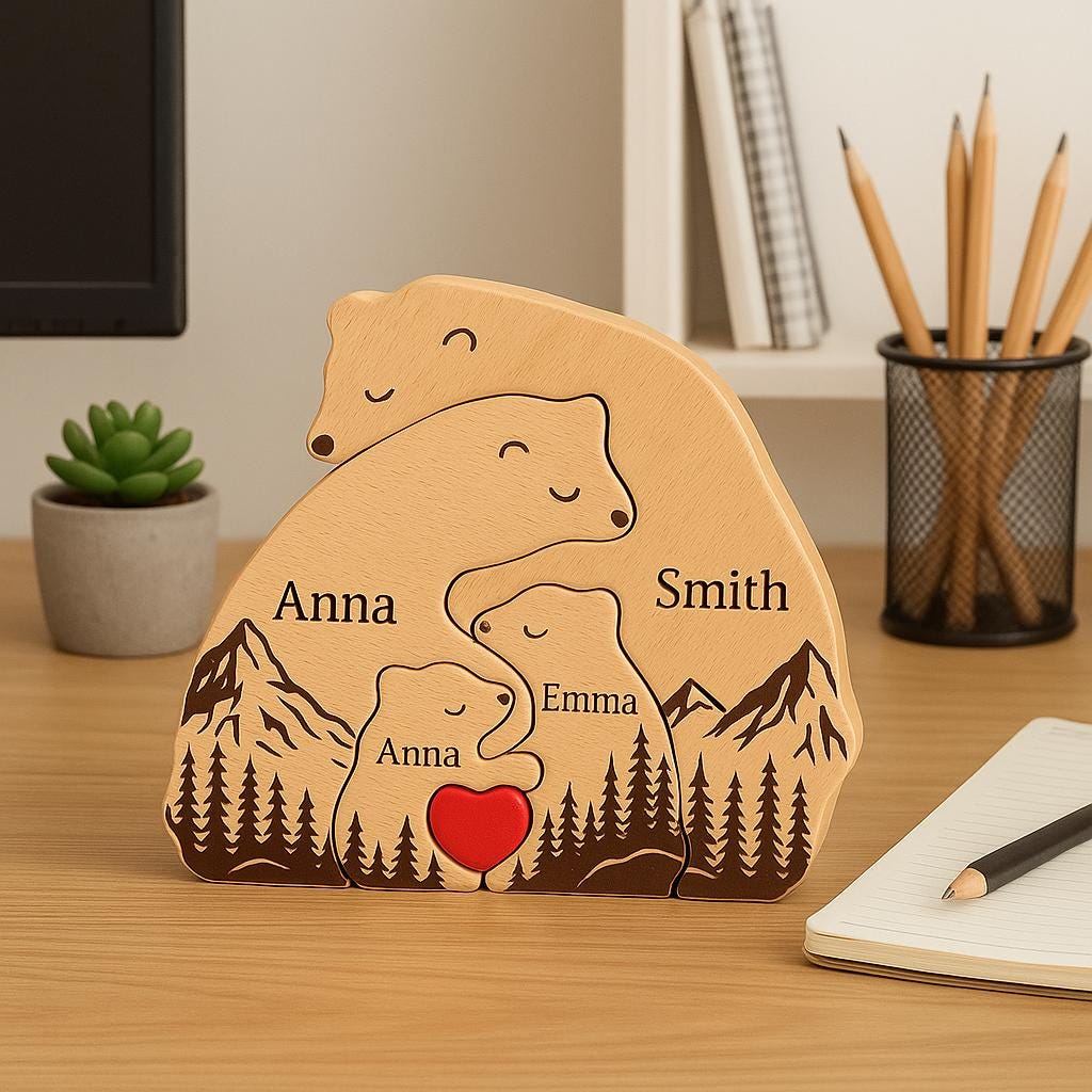 Personalized Hugging Bear Family New Version