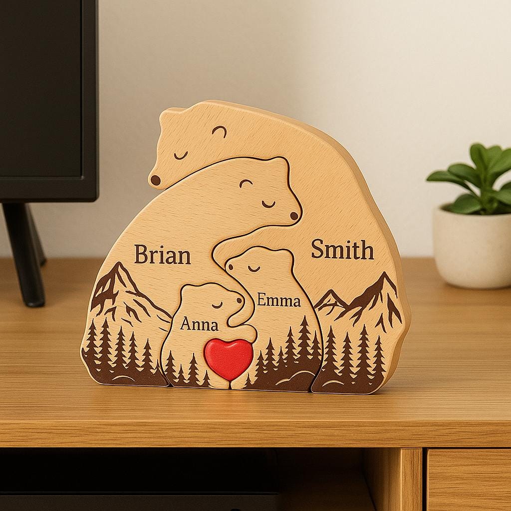 Personalized Hugging Bear Family New Version
