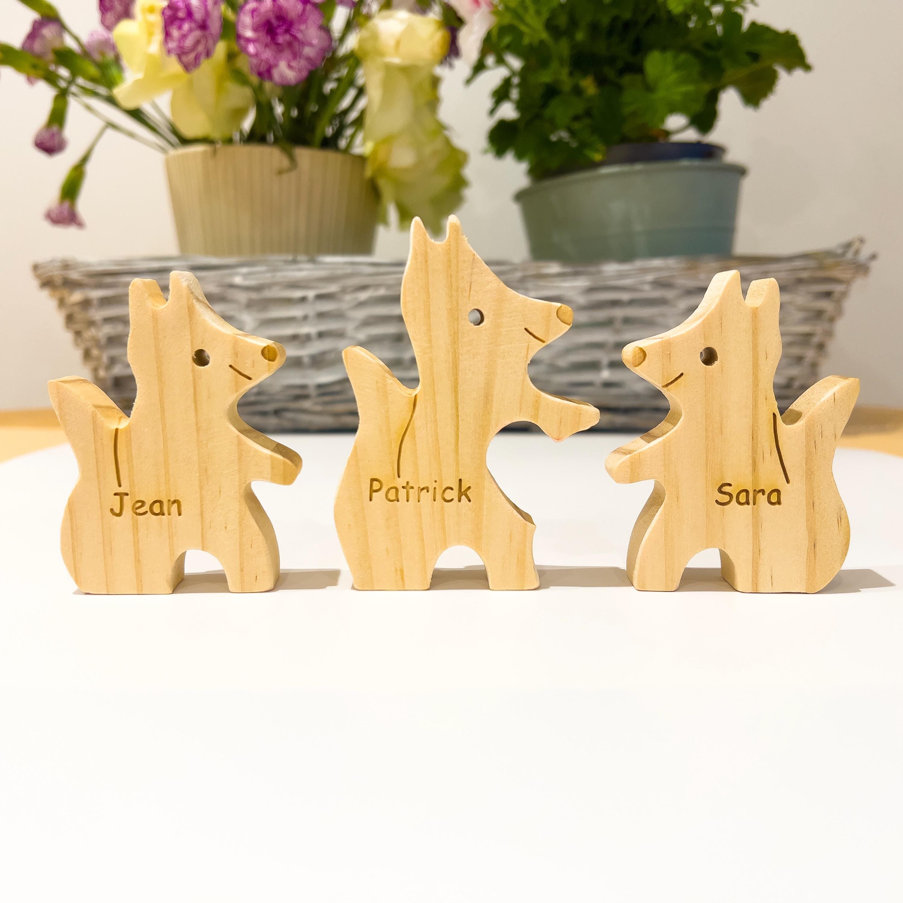 Wooden fox family jigsaw puzzle
