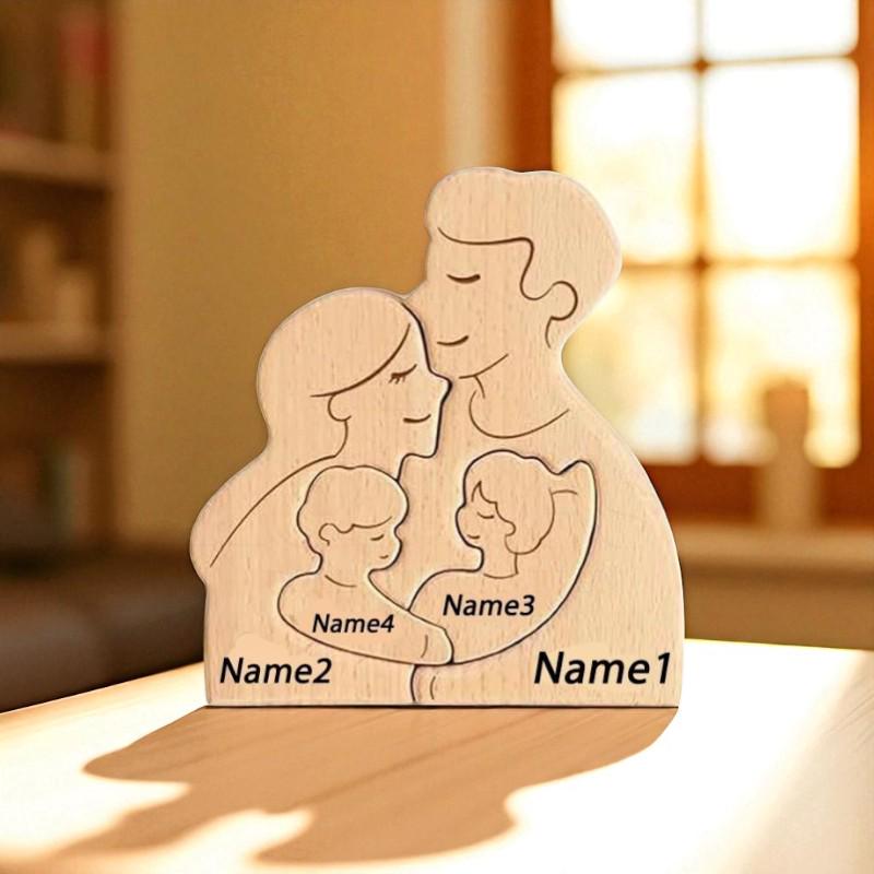 Personalized Family Puzzle Sign Wooden Home Décor