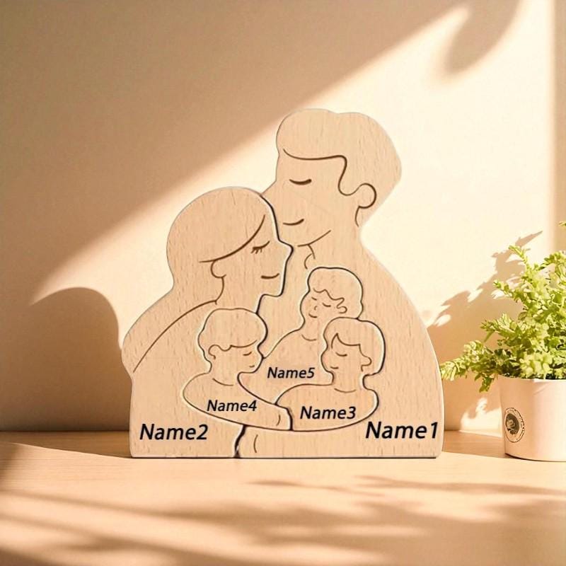 Personalized Family Puzzle Sign Wooden Home Décor
