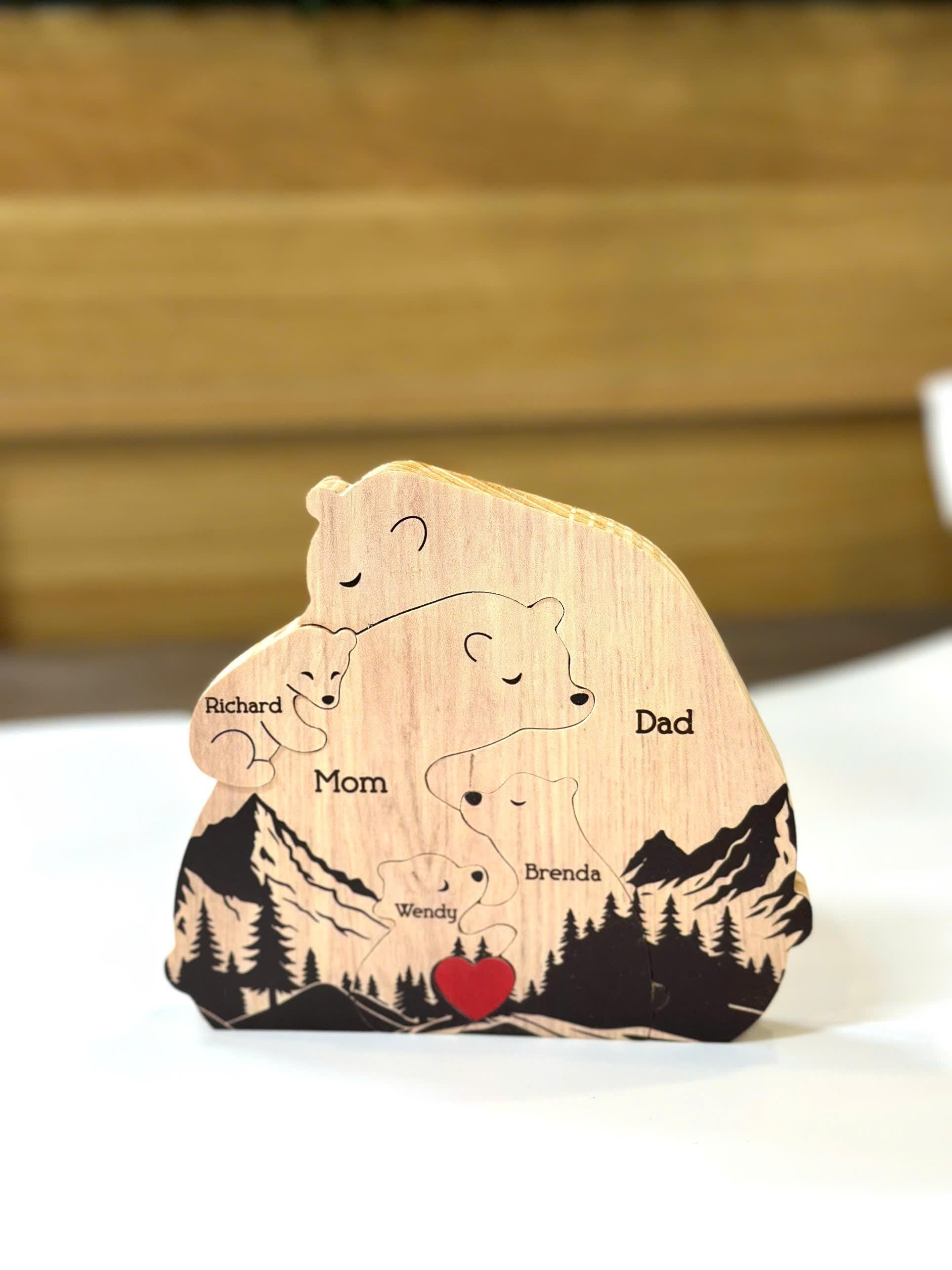 Personalized Hugging Bear Family New Version