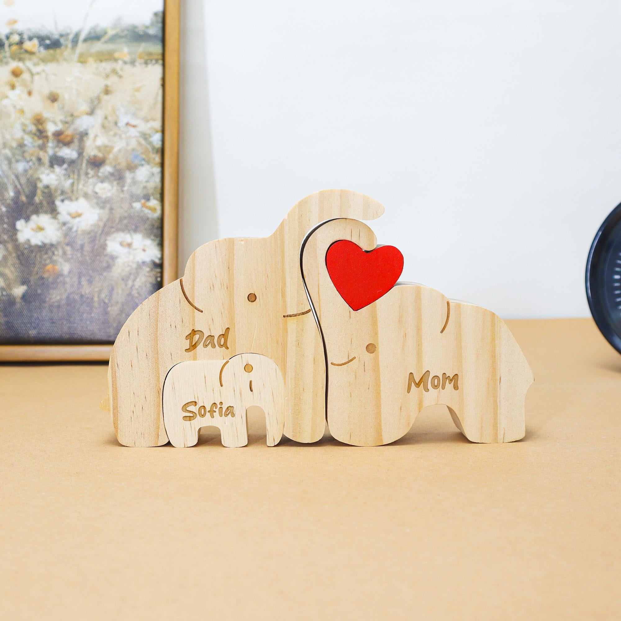 Personalized Wooden Elegant Family Puzzle