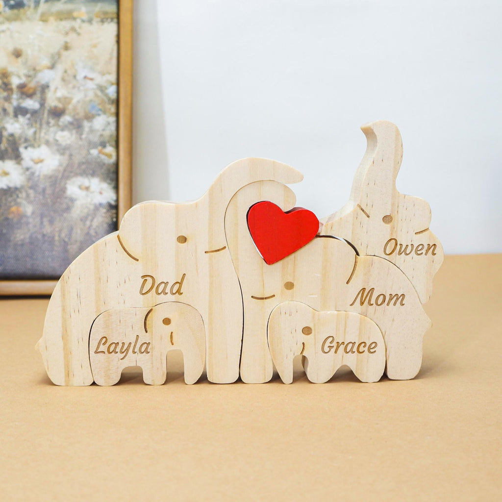 Personalized Wooden Elegant Family Puzzle