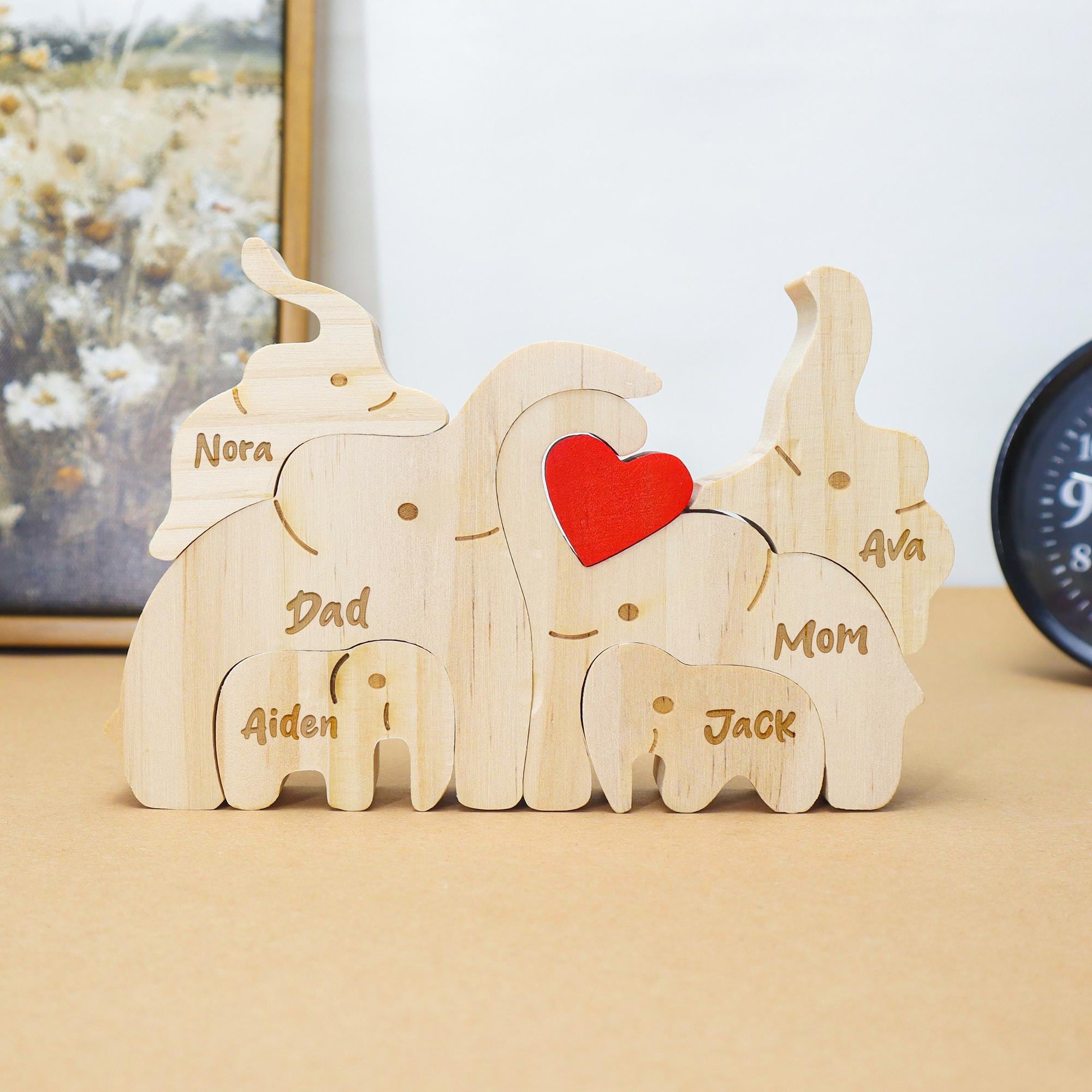 Personalized Wooden Elegant Family Puzzle