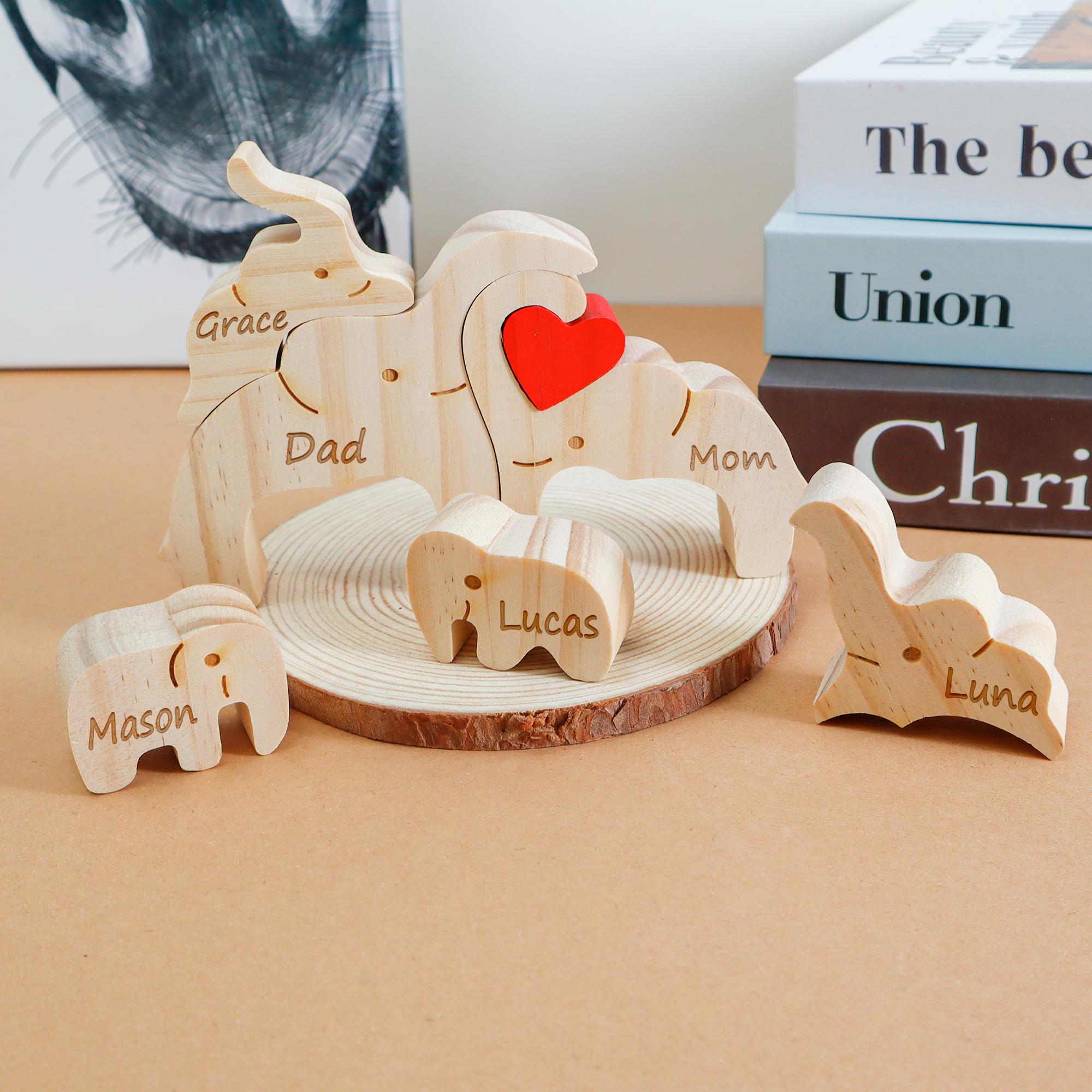 Personalized Wooden Elegant Family Puzzle