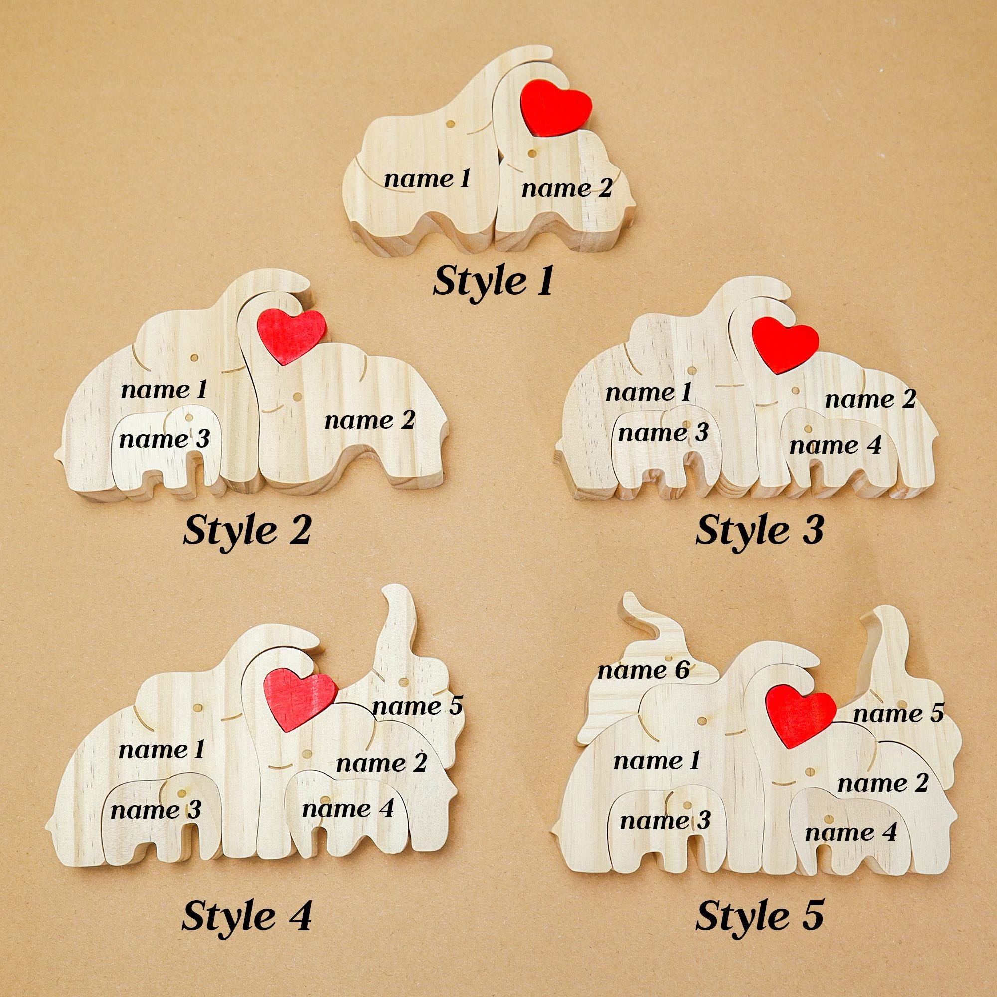 Personalized Wooden Elegant Family Puzzle